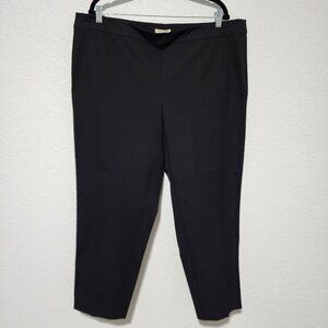 Eileen Fisher Slim Cropped Pants Size 1X Organic Cotton Minimalist Plus Size